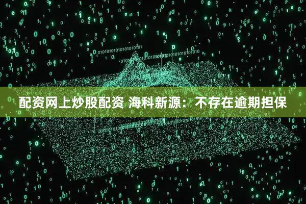 配资网上炒股配资 海科新源：不存在逾期担保